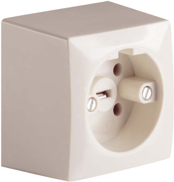 PERILEX surface mounted socket, 16 A, white