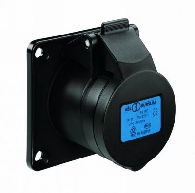 ABL IP44 Rozete zem apmetuma 3P+N+E 16A (melna)