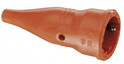 SCHUKO rubber connector, orange