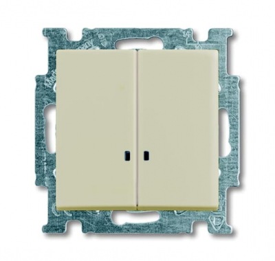 B55 bēšs Slēdzis 1+1 ar indikāciju