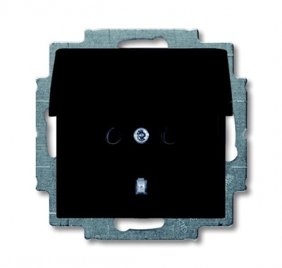 B55 chateau-black Rozete ar zemējumu, ar vāciņu