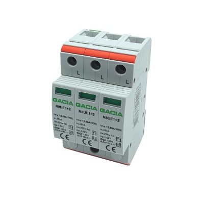 N8UE-1+2 G12.5 275V 3P R B+C surge arrester with alarm contact 1NO