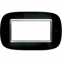 Bticino Axolute itāļu standarts ELLIPTIC solid black Rāmis - 4 moduļiod