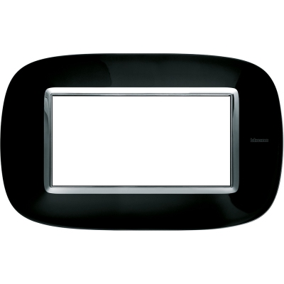 Axolute Рамка Итальянский стандарт ELLIPTIC solid black - 4 модуля