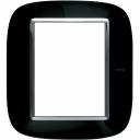 Bticino Axolute itāļu standarts ELLIPTIC solid black Rāmis 3+- 3 moduļiod