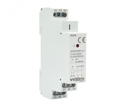 Intermediate relay 2CO 8A 240VAC; 24VAC/DC IR208