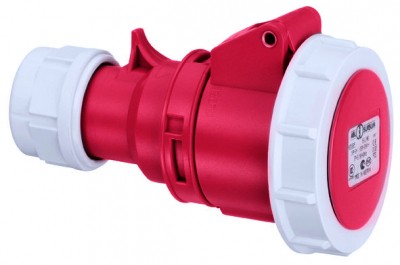 CEE connector, IP67, 16A, 4-pole, 230V, 9h, blue