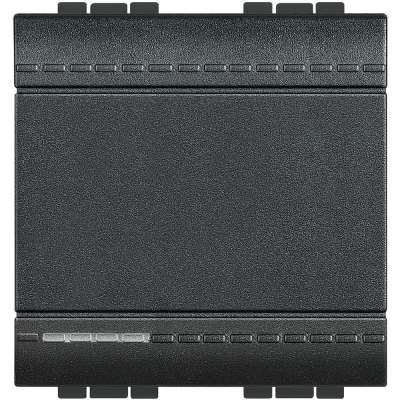 Bticino Living Light anthracite Two-way Switch 2 modules with screw terminals