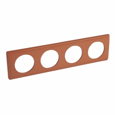 PLATE NEUTRAL 4 GANG CINNAMON