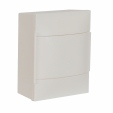 Practibox S surface mounting cabinet with earth and neutral terminal blocks - white door - 1 row with 4 modules per row