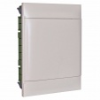 Practibox S flush-mounting cabinet for masonry - earth + neutral terminal blocks - white door - 2 rows - 12 modules/row