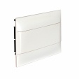 Practibox S flush-mounting cabinet for dry partition - earth + neutral terminal blocks -white door -1 row 12 modules/row