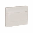 Practibox S surface mounting cabinet with earth and neutral terminal blocks - white door - 1 row with 12 modules per row