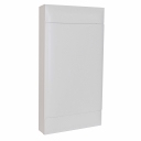 Practibox S surface mounting cabinet with earth and neutral terminal blocks - white door - 4 rows - 12 modules per row