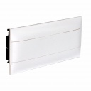 Practibox S flush-mounting cabinet for masonry - earth + neutral terminal blocks - white door - 1 row - 22 modules/row