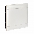 Practibox S flush-mounting cabinet for masonry - earth + neutral terminal blocks - white door - 2 rows - 18 modules/row