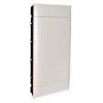 Practibox S flush-mounting cabinet for masonry - earth + neutral terminal blocks - white door - 4 rows - 18 modules/row