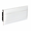 Practibox S flush-mounting cabinet for dry partition -earth + neutral terminal blocks -white door -1 row 22 modules/row