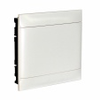Practibox S flush-mounting cabinet for dry partition -earth + neutral terminal blocks -white door -2 rows 18 modules/row