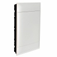 Practibox S flush-mounting cabinet for dry partition -earth + neutral terminal blocks -white door -3 rows 18 modules/row
