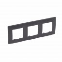 Plate Niloe - 3 gang - bronze