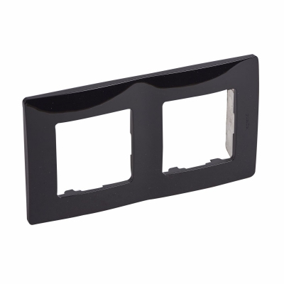 Plate Niloe - 2 gang - onyx