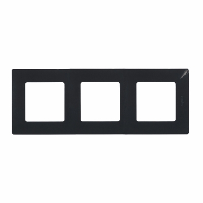 Plate Niloe - 3 gang - onyx