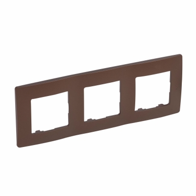 Plate Niloe - 3 gang - cacao