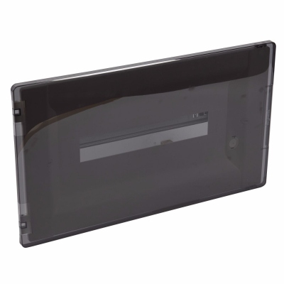 Распределительный щиток Practibox скрытого монтажа - IP 40 - IK 07 - 1 рейка - 18 модулей - с клеммниками заземления инейтрали - прозрачная дверь