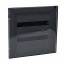 Flush-mounting cabinet Practibox -earth + neutral -transparent door -36 modules