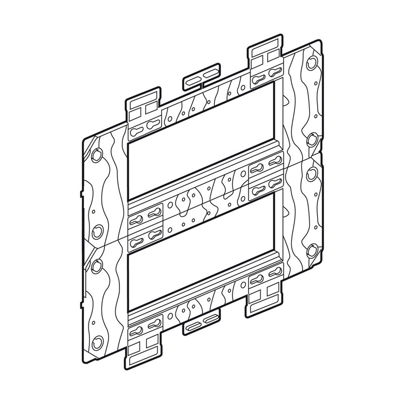 Support frame Arteor - for German/French boxes - 2 x 6 horizontal modules