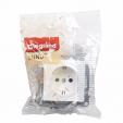 SUNO 2p+e socket schuko standard auto terminals shuttered white