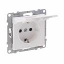 2P+E SOCKET SCHUKO STANDARD WITH FLAP AUTO TERMINALS SHUTTERED WHITE