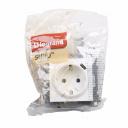 COMBINED SOCKET 2P+E SCHUKO STANDARD AUTO TERMINALS SHUTTERED + USB TYPE C WHITE