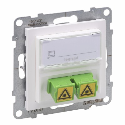 SC/APC single mode fiber optic socket white