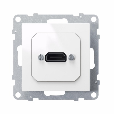 HDMI socket precabled white