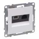 RJ11+RJ45 socket category 6 UTP white