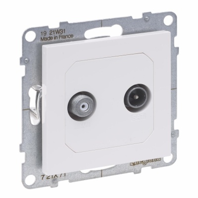 TV-SAT MALE STAR 2 CABLES WHITE