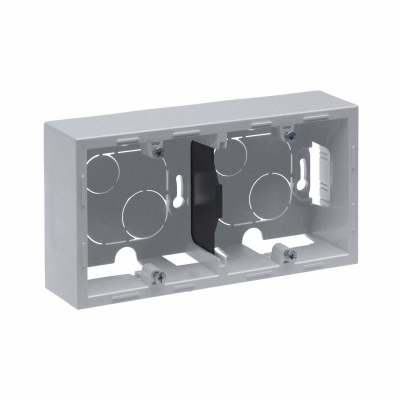 SURFACE MOUNTING BOX 2-GANG ALUMINIUM