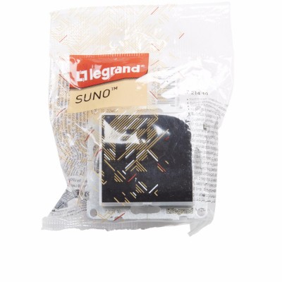 ONE-WAY PUSH-BUTTON ILLUMINATED WITH TRANSPARENT ROCKER LABELHOLDER BLACK