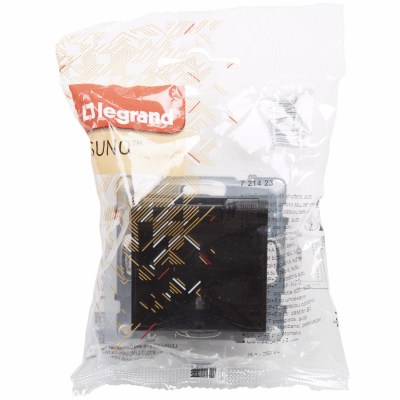 SUNO melna rozete ar zemējumu un bērnu aizsardzību ar vāku IP44