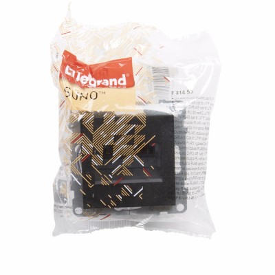 Double RJ45 socket category 6 UTP black