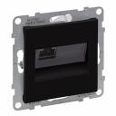 RJ45 socket category 6 STP black