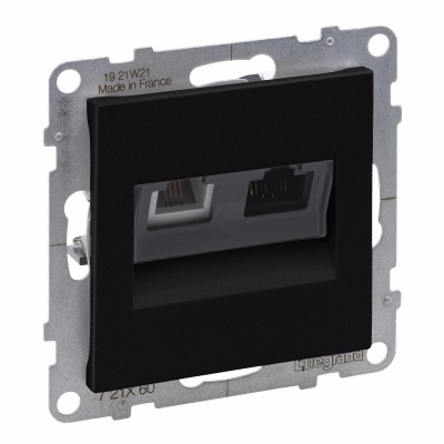 SUNO melna rozete RJ11 + RJ45