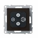 TV-R-SAT-SAT MALE STAR 2 CABLES BLACK