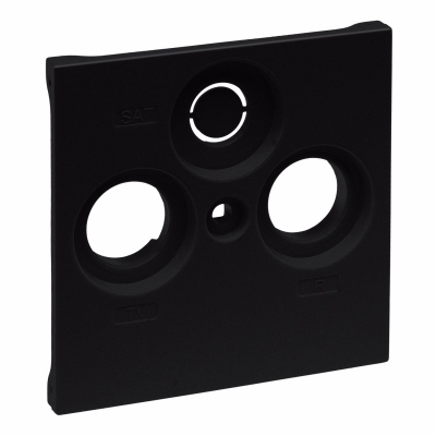 TV-R-SAT 30MM SOCKET COVER BLACK
