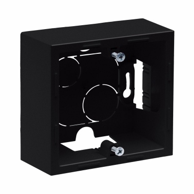 SURFACE MOUNTING BOX 1-GANG BLACK