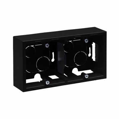 SURFACE MOUNTING BOX 2-GANG BLACK
