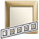 PLATE 5G HV MAT GOLD/GOLD