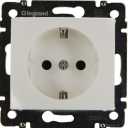 Valena rozete ar zemējumu un bērnu aizsardzību, balta